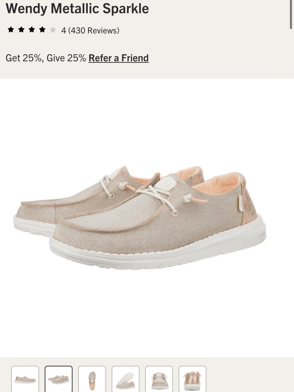 Metallic Sparkle Casual Slip-On Sneakers - Rose Gold
